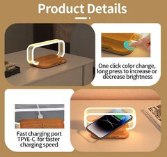 Multifunction Wireless Charger Stand with LED Lamp